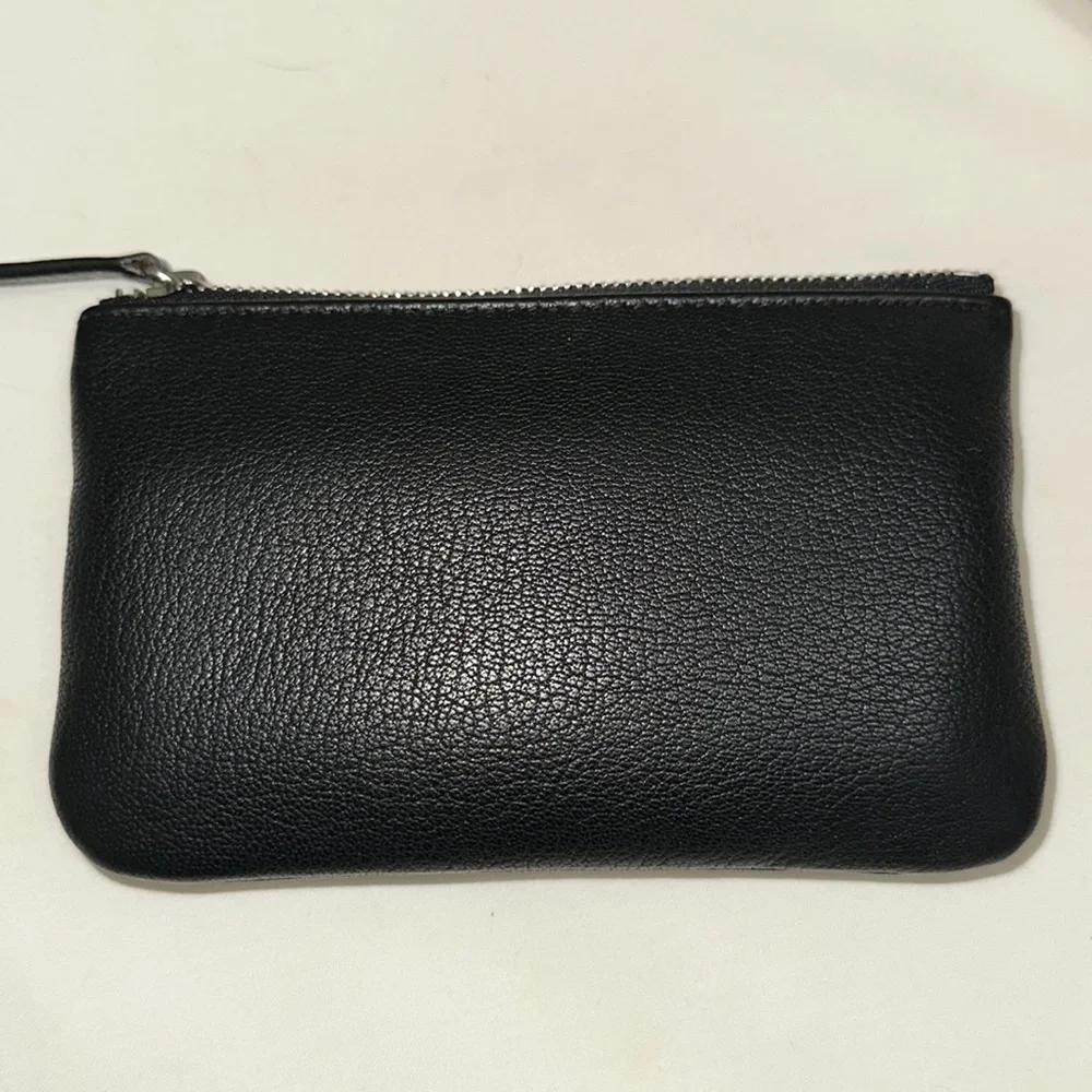 CHANEL black leather